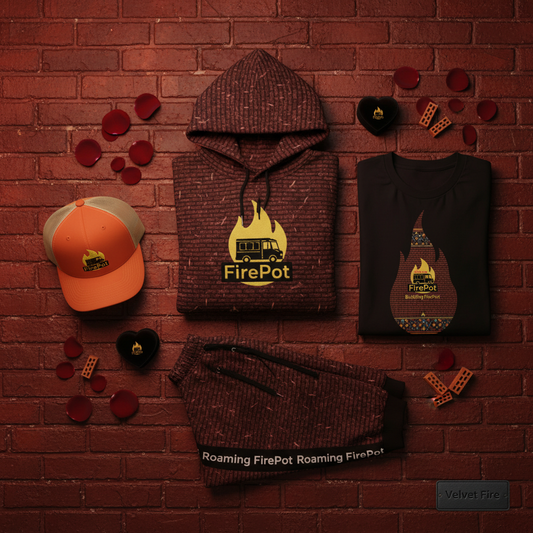 Velvet Fire Lounger Set - Building Brick 1 with Real FirePot Products